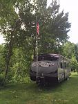20' collapsable flagpole.