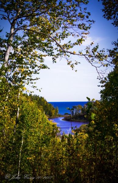 Temperance River, looking from Falls to Lake Superior 600